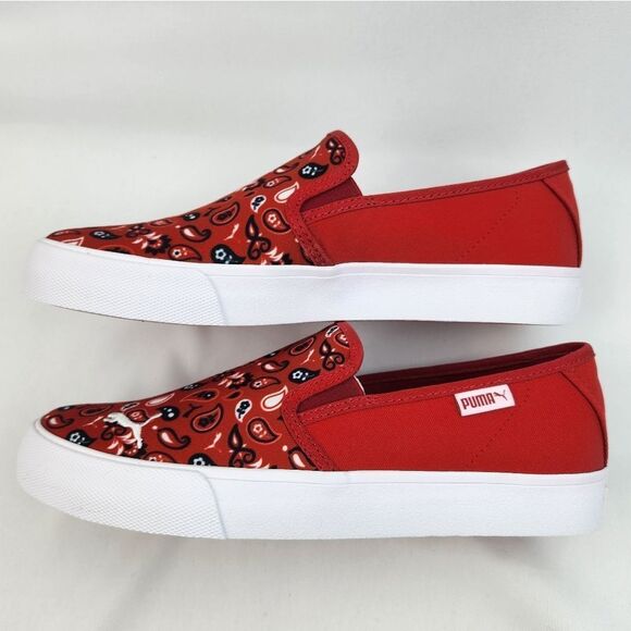 🩵NIB Puma Urban Red Bari Bandana Slip-on Sneakers Size 8 - Picture 7 of 15